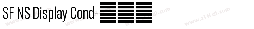 SF NS Display Cond字体转换